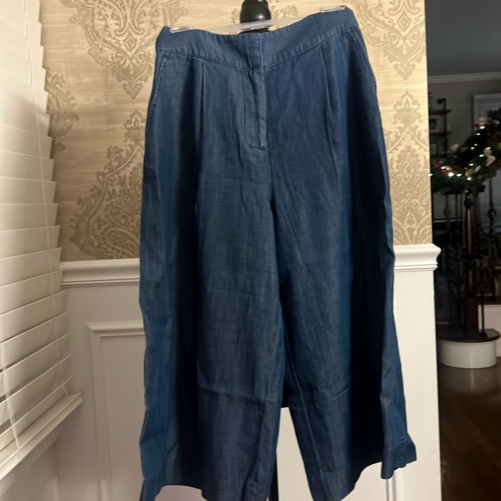 Boden Women's Brompton Culottes Mid light weight Denim color Size 2 Blue